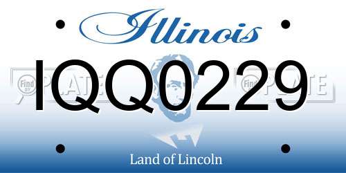 IQQ0229 Illinois License Plate