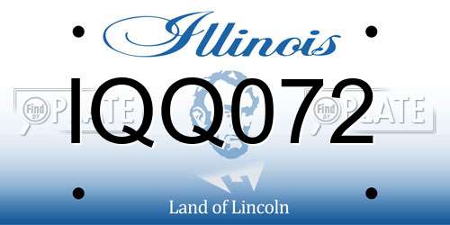 IQQ072 Illinois License Plate