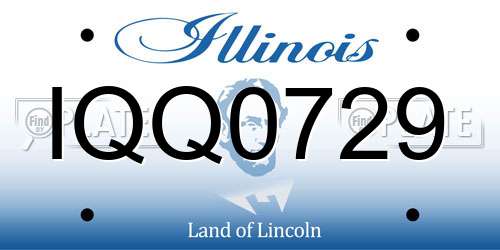 IQQ0729 Illinois License Plate