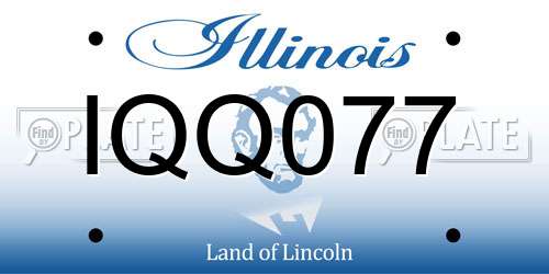 IQQ077 Illinois License Plate