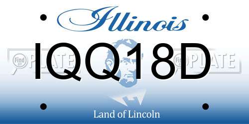 IQQ18D Illinois License Plate