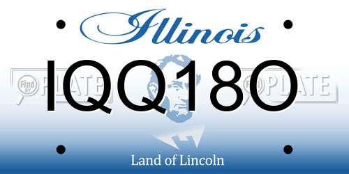 IQQ18O Illinois License Plate