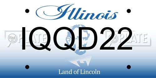 IQQD22 Illinois License Plate