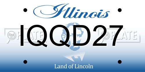 IQQD27 Illinois License Plate