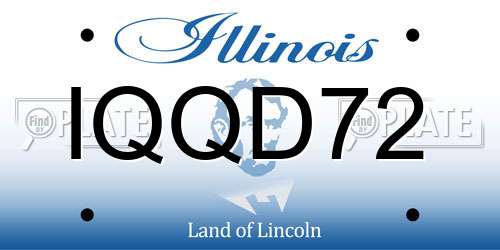 IQQD72 Illinois License Plate