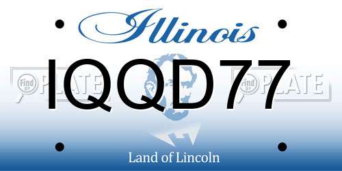 IQQD77 Illinois License Plate