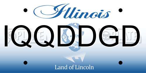 IQQDDGD Illinois License Plate