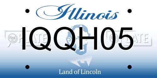 IQQH05 Illinois License Plate
