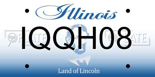 IQQH08 Illinois License Plate