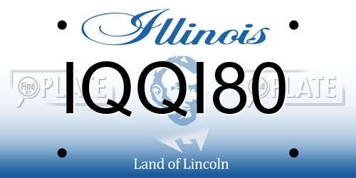 IQQI80 Illinois License Plate