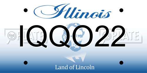 IQQO22 Illinois License Plate