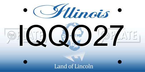 IQQO27 Illinois License Plate