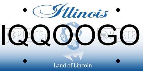 IQQOOGO Illinois License Plate