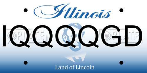 IQQQQGD Illinois License Plate