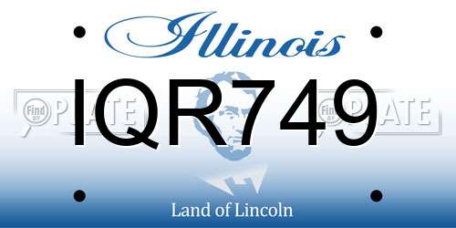 IQR749 Illinois License Plate