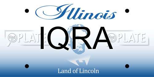 IQRA Illinois License Plate