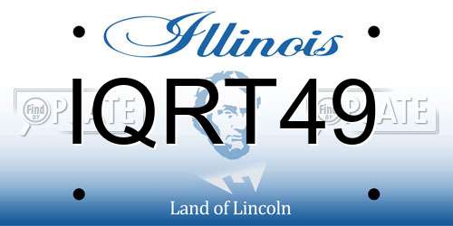 IQRT49 Illinois License Plate