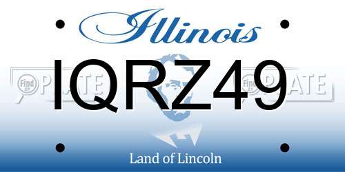 IQRZ49 Illinois License Plate