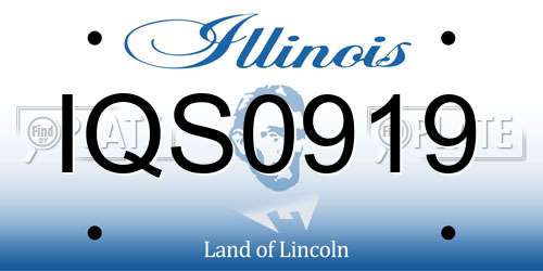 IQS0919 Illinois License Plate