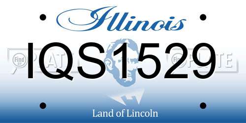 IQS1529 Illinois License Plate