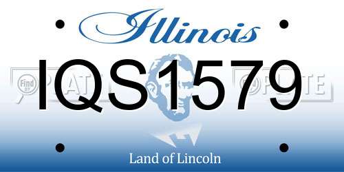 IQS1579 Illinois License Plate