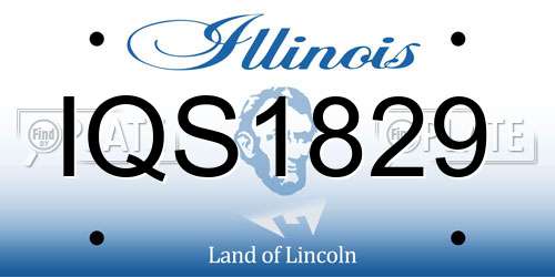 IQS1829 Illinois License Plate
