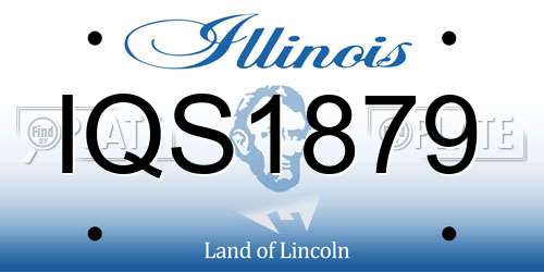 IQS1879 Illinois License Plate