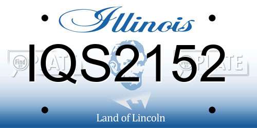 IQS2152 Illinois License Plate