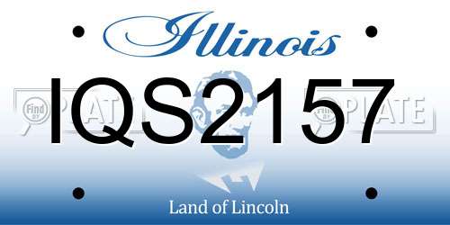 IQS2157 Illinois License Plate