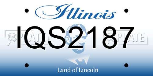 IQS2187 Illinois License Plate