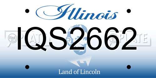 IQS2662 Illinois License Plate