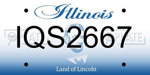 IQS2667 Illinois License Plate