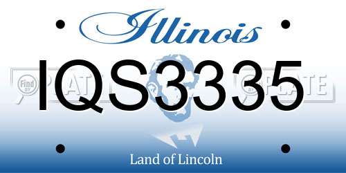 IQS3335 Illinois License Plate