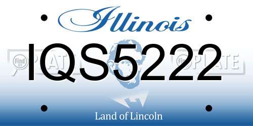 IQS5222 Illinois License Plate