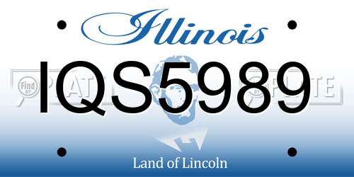 IQS5989 Illinois License Plate