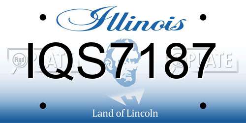 IQS7187 Illinois License Plate