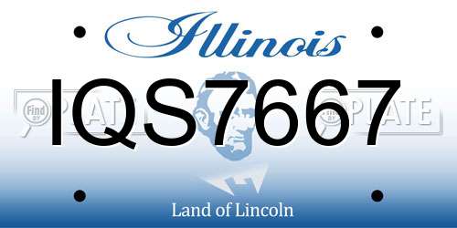 IQS7667 Illinois License Plate