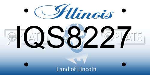 IQS8227 Illinois License Plate