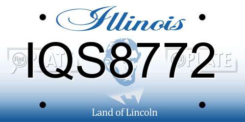 IQS8772 Illinois License Plate