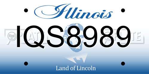 IQS8989 Illinois License Plate