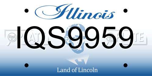 IQS9959 Illinois License Plate