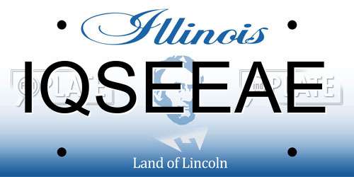 IQSEEAE Illinois License Plate