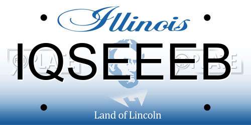 IQSEEEB Illinois License Plate