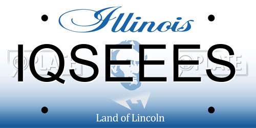 IQSEEES Illinois License Plate