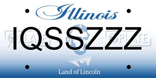 IQSSZZZ Illinois License Plate