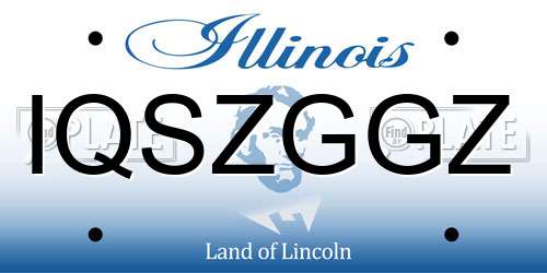 IQSZGGZ Illinois License Plate