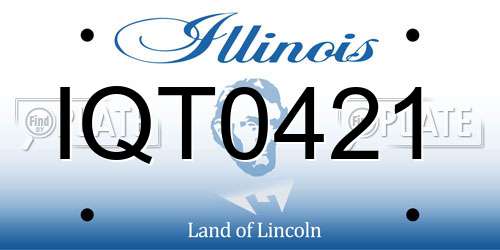 IQT0421 Illinois License Plate