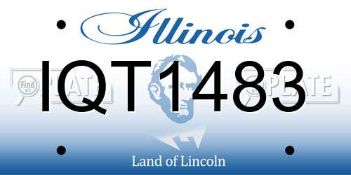 IQT1483 Illinois License Plate