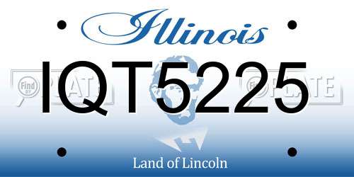 IQT5225 Illinois License Plate