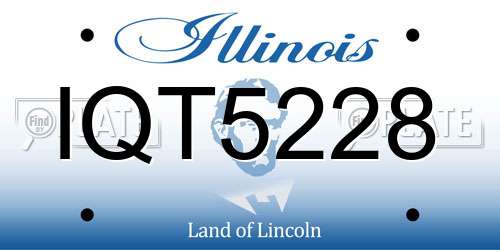 IQT5228 Illinois License Plate